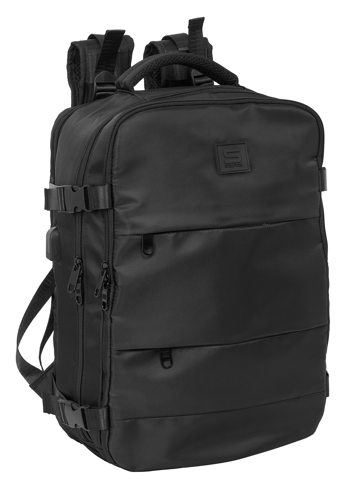 Safta 15.6" Black Portable Cabin Laptop Backpacks