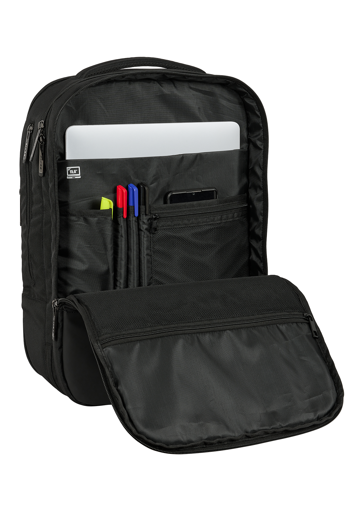 Safta Business Black 15.6" Laptop Weekend Backpack