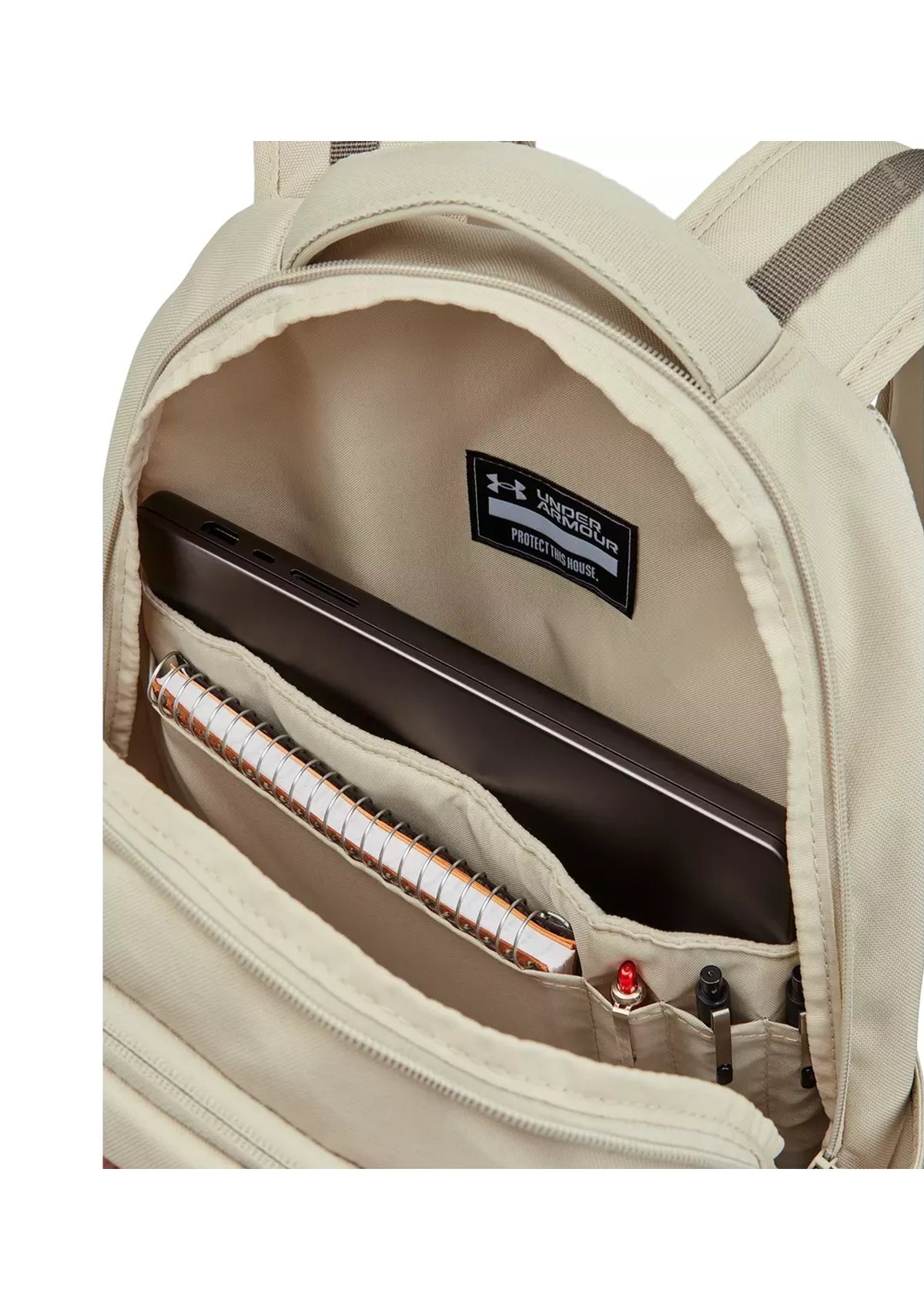 UA Hustle 6.0 Backpack Khaki Base/Taupe Dusk