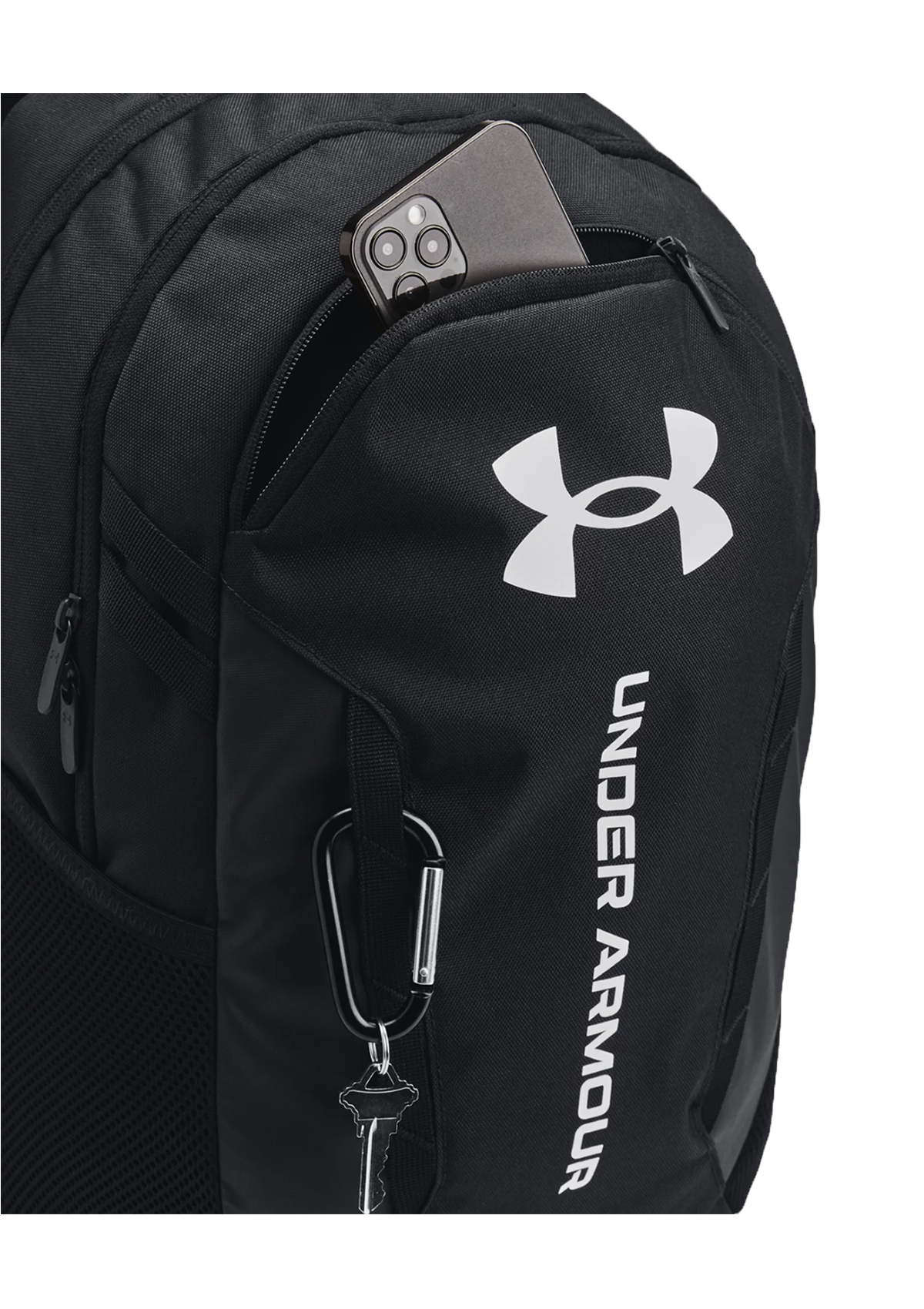 UA Hustle 6.0 Backpack Black Silver