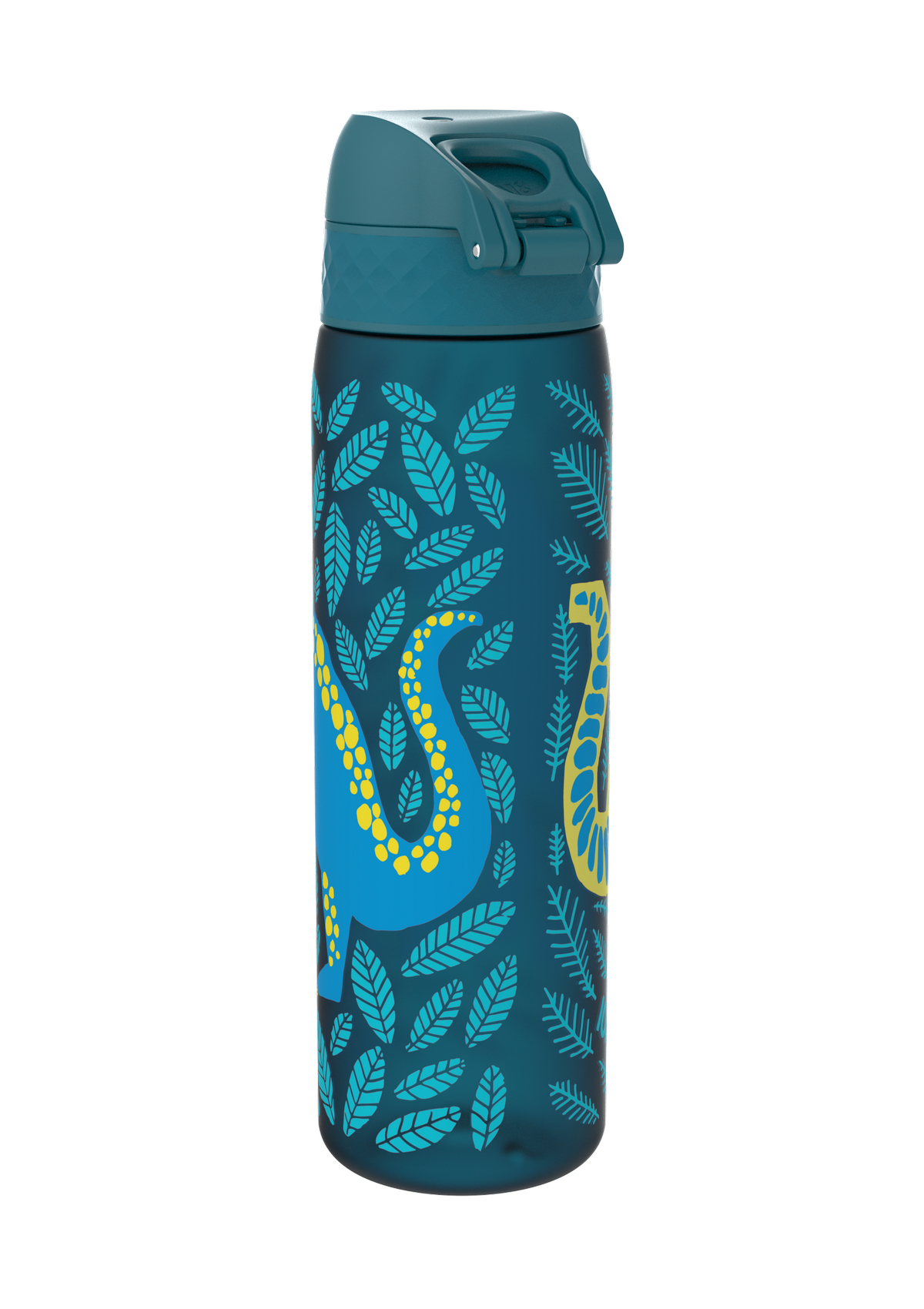 ION8 Recyclon Deep Teal Dinosaurs Water Bottle Leak Proof 500ml (18oz) BPA Free